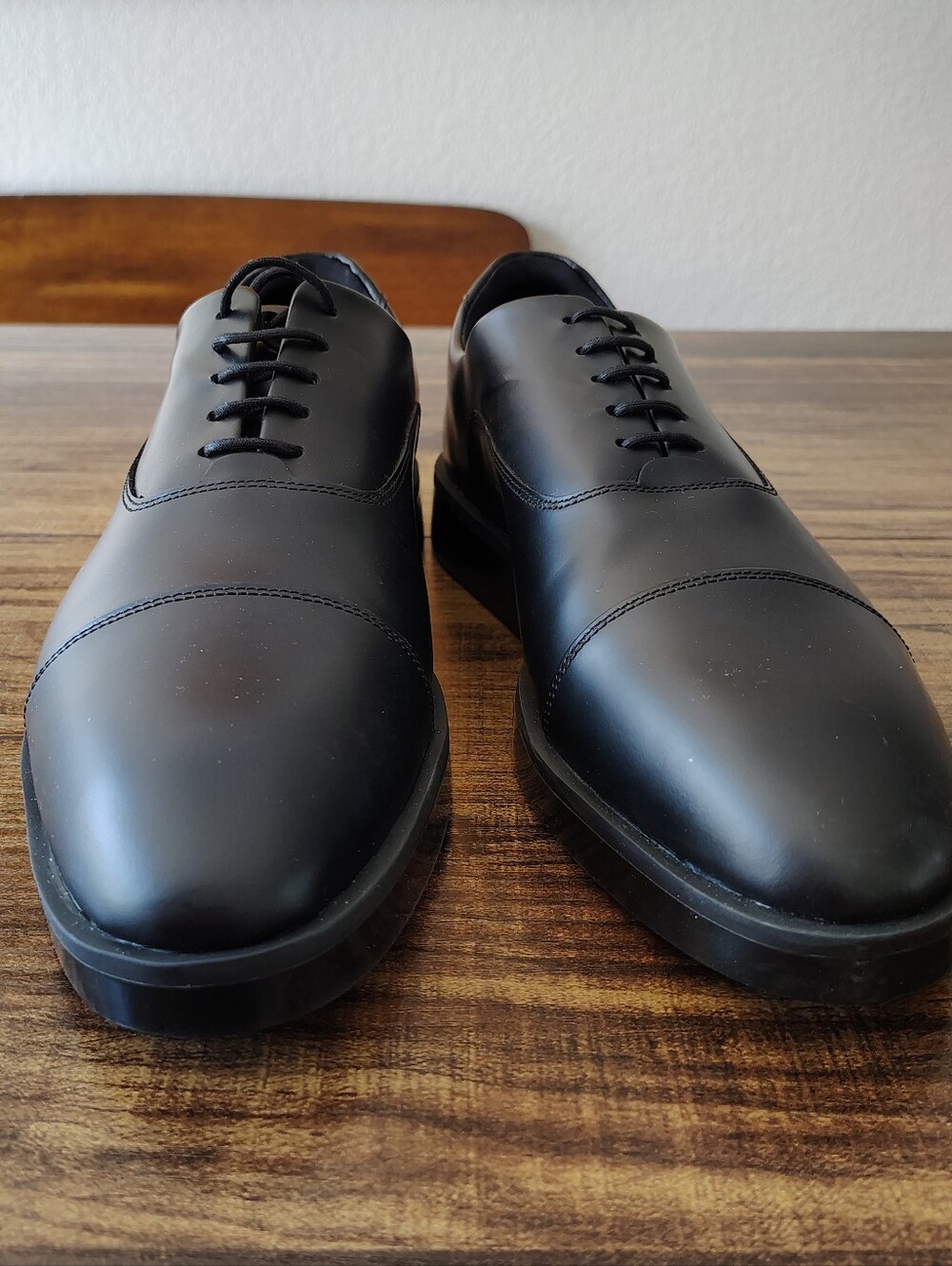 Wolf & Shepherd Oxford Closer Men’s 9.5 Black Leather Made in Portugal 9.5 - Picture 2 of 8